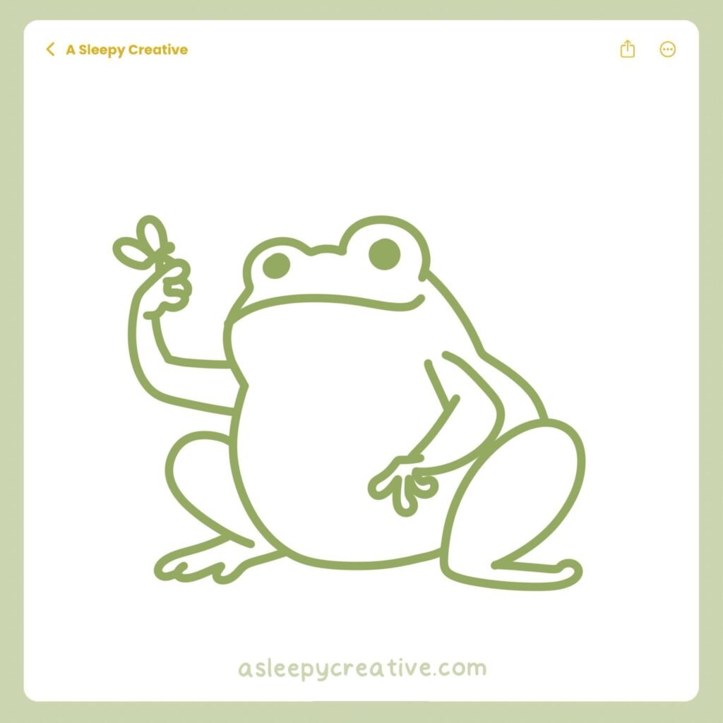 Frog Drawing Idea