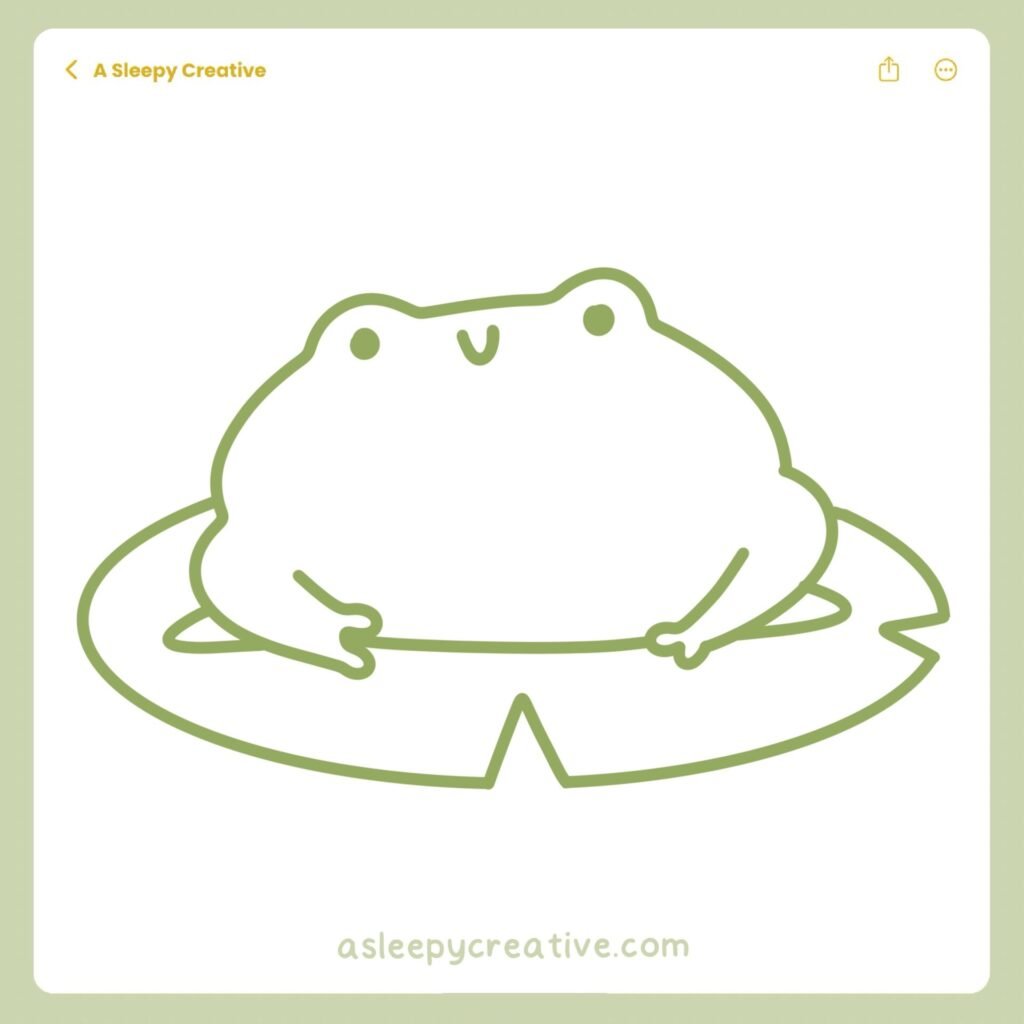 Frog Drawing Idea