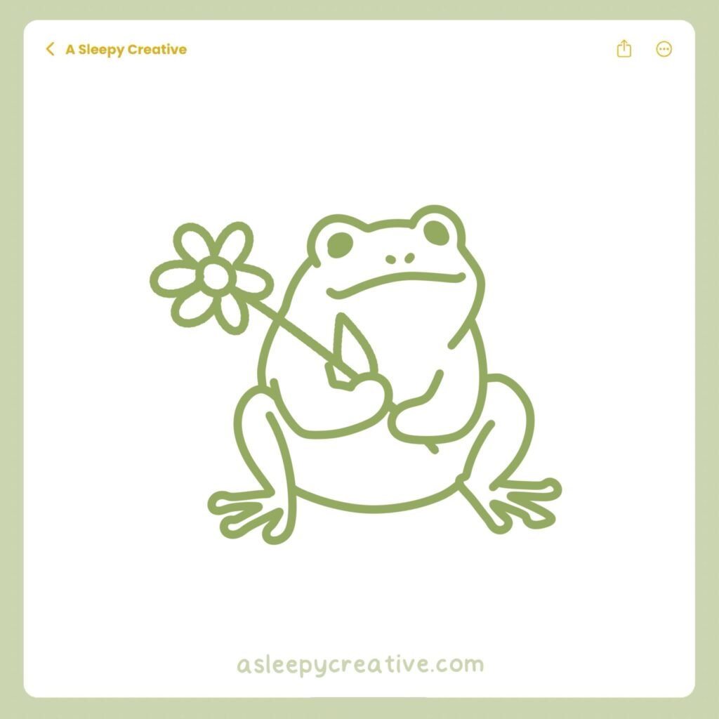 Frog Drawing Idea