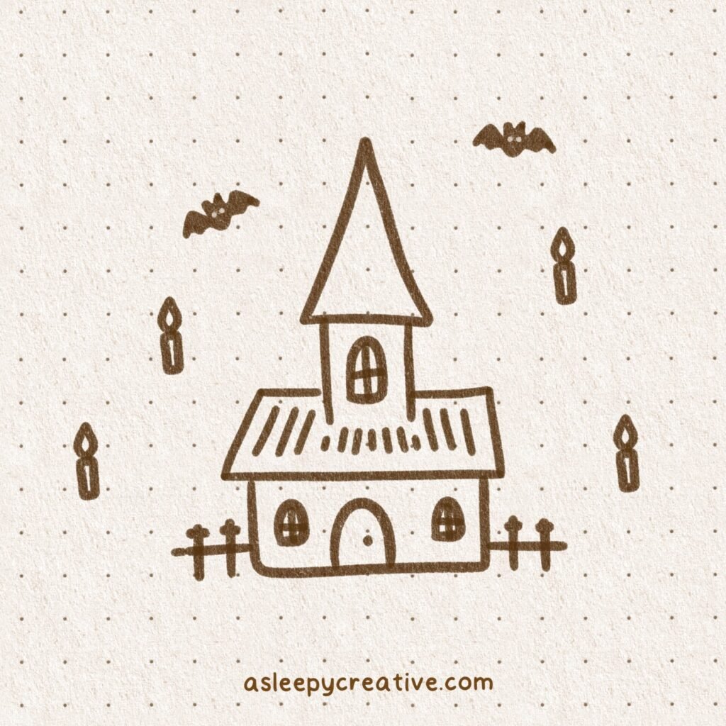 Easy Drawing Idea : Witch House