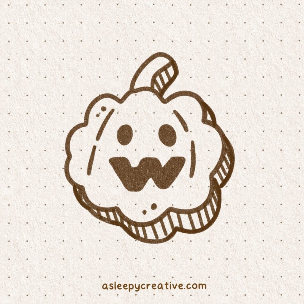 Easy Drawing Idea : halloween cookie