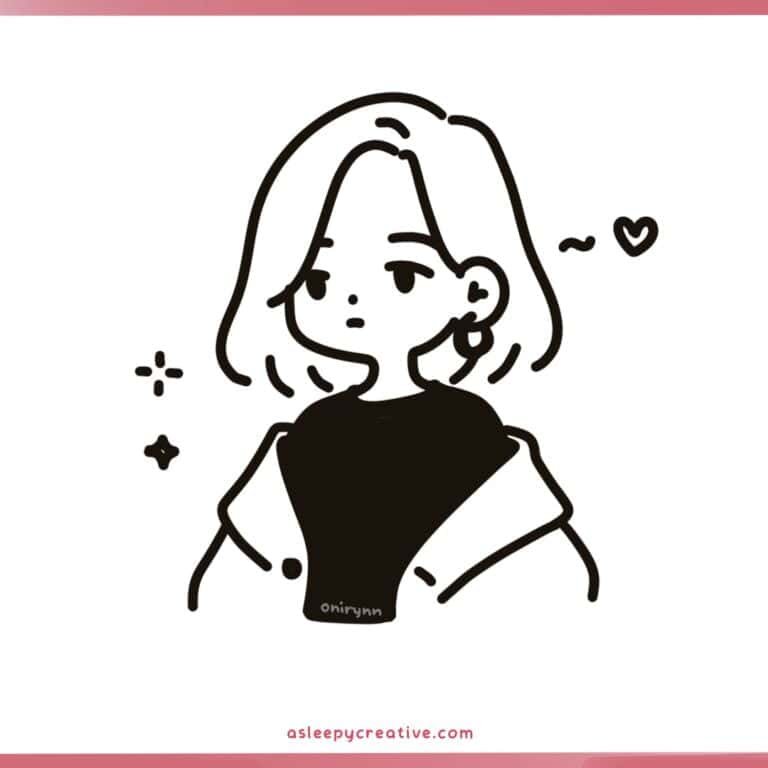 Aesthetic Drawing Ideas : Cute Girls