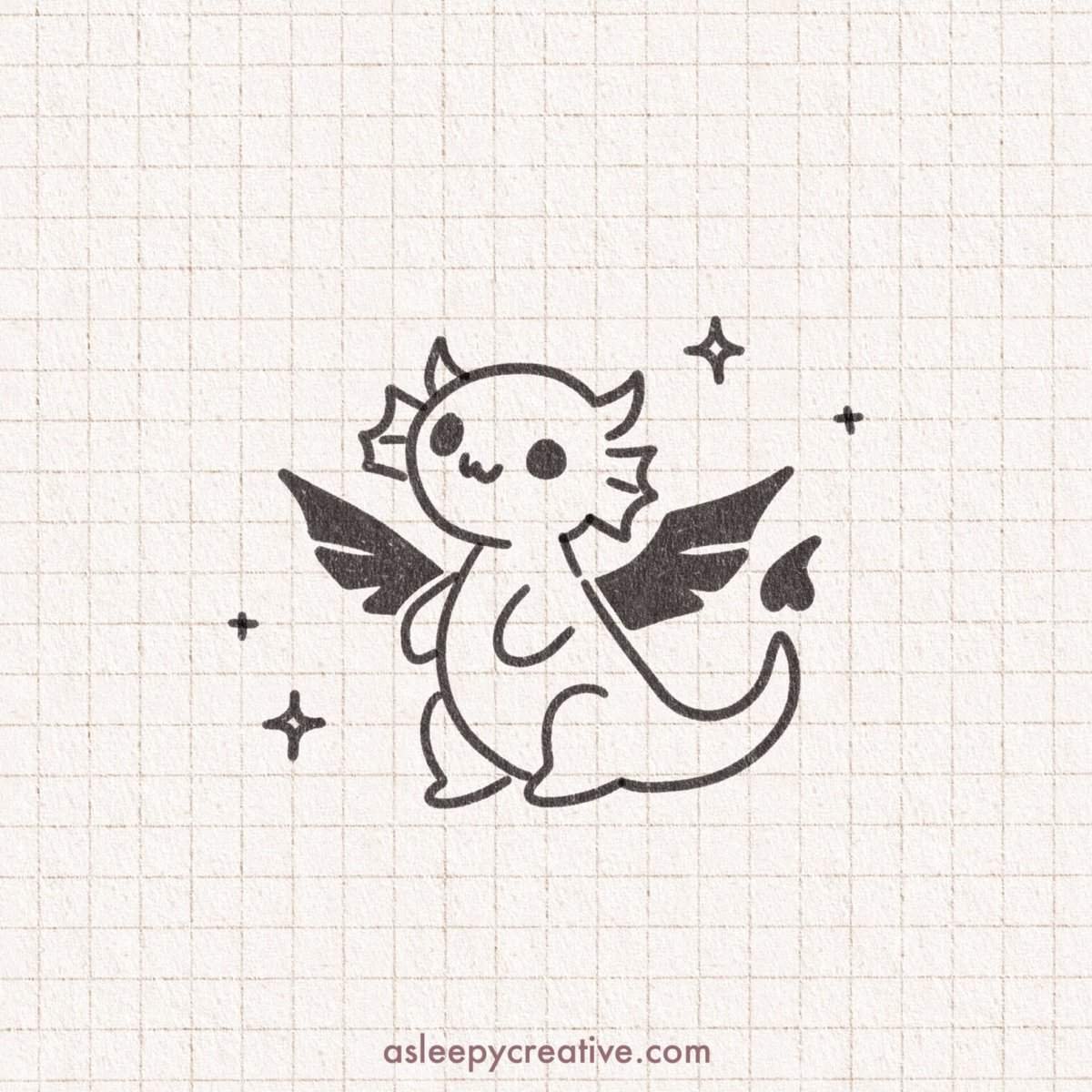 39 Cute And Easy Dragon Drawing Ideas A Sleepy Creative