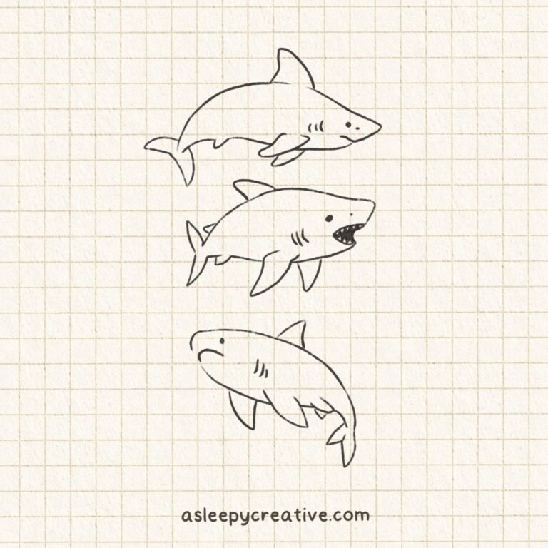 27 Easy Fish Drawing Ideas - a sleepy creative