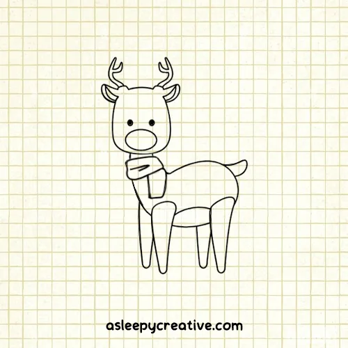 Reindeer Drawing Idea