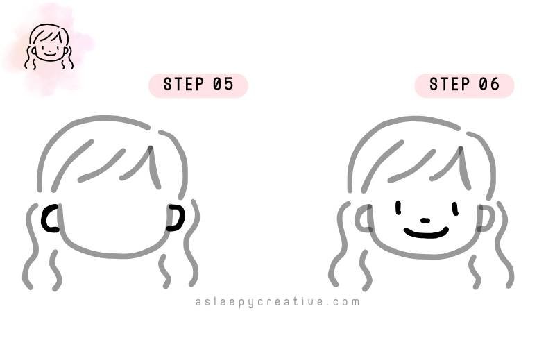 Kawaii Chibi Face Step by Step (3)