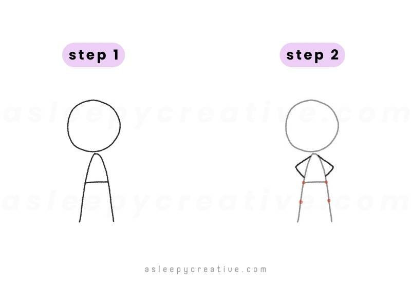 how to draw a chibi girl step by step (2)