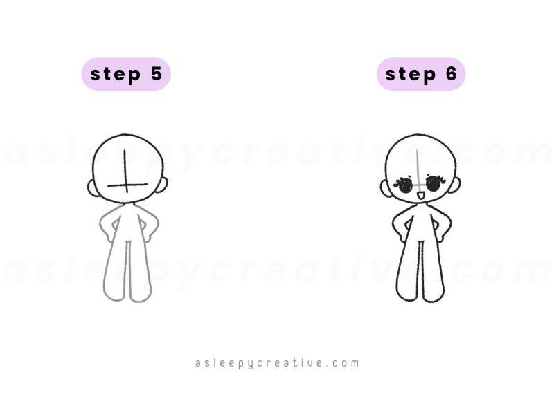 how to draw a chibi girl step by step (4)