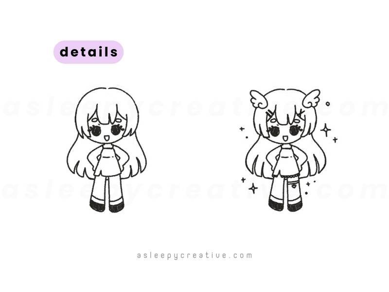 how to draw a chibi girl step by step (6)
