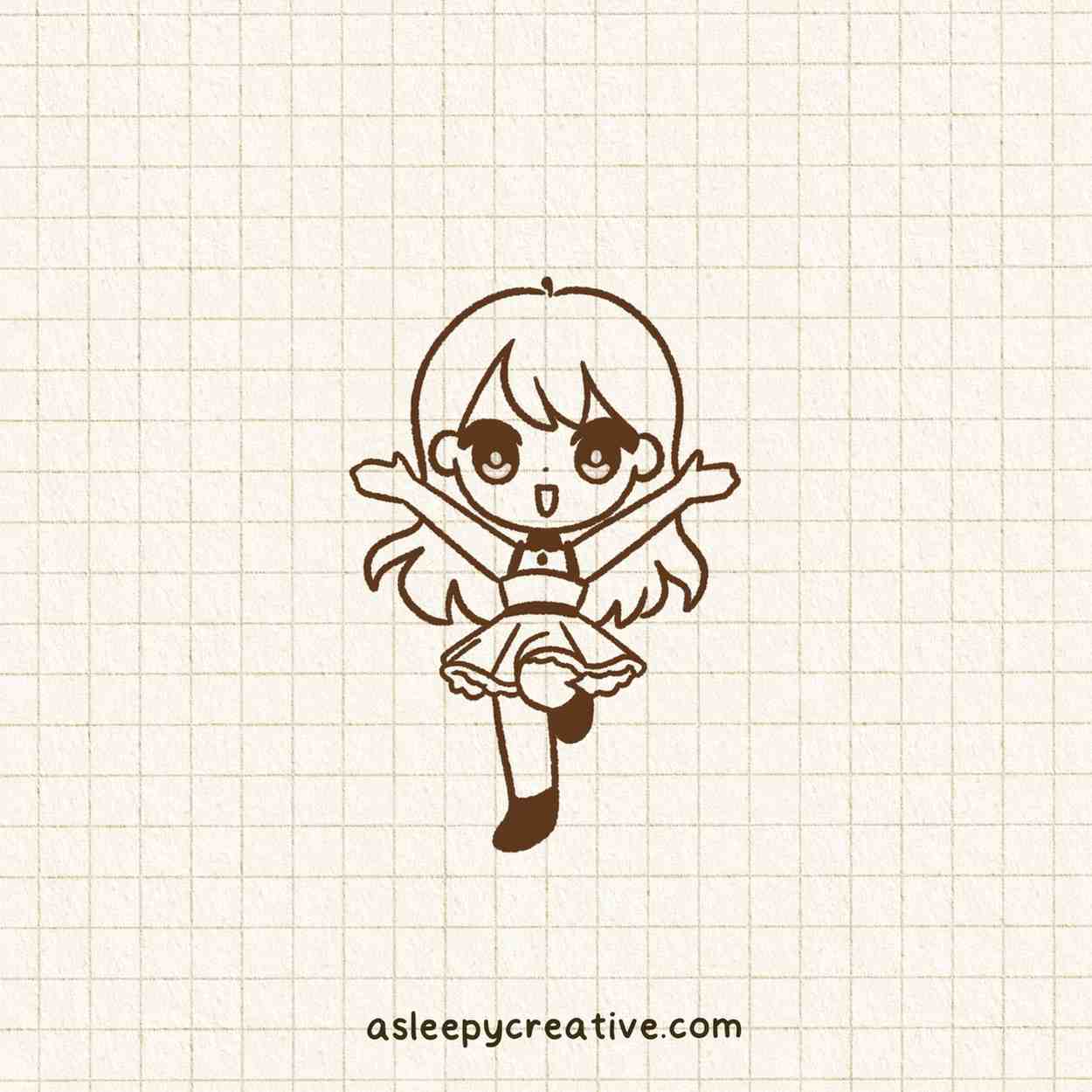 Anime Girl Easy Drawing Idea (1)