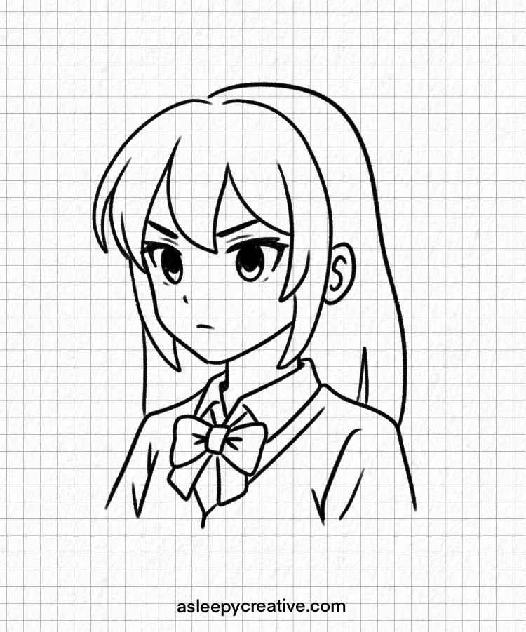 Determined Anime Girl