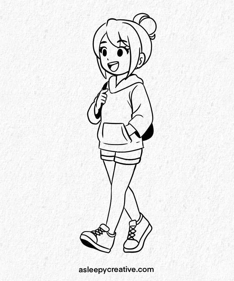 Anime Girl Walking