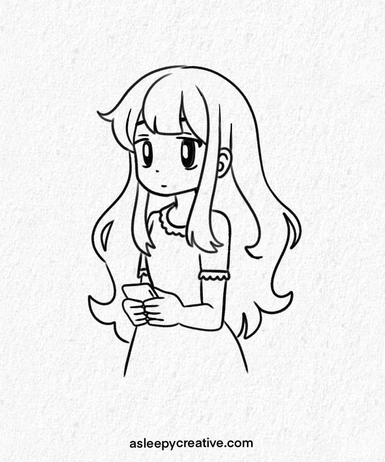Soft Anime Girl Drawing Idea