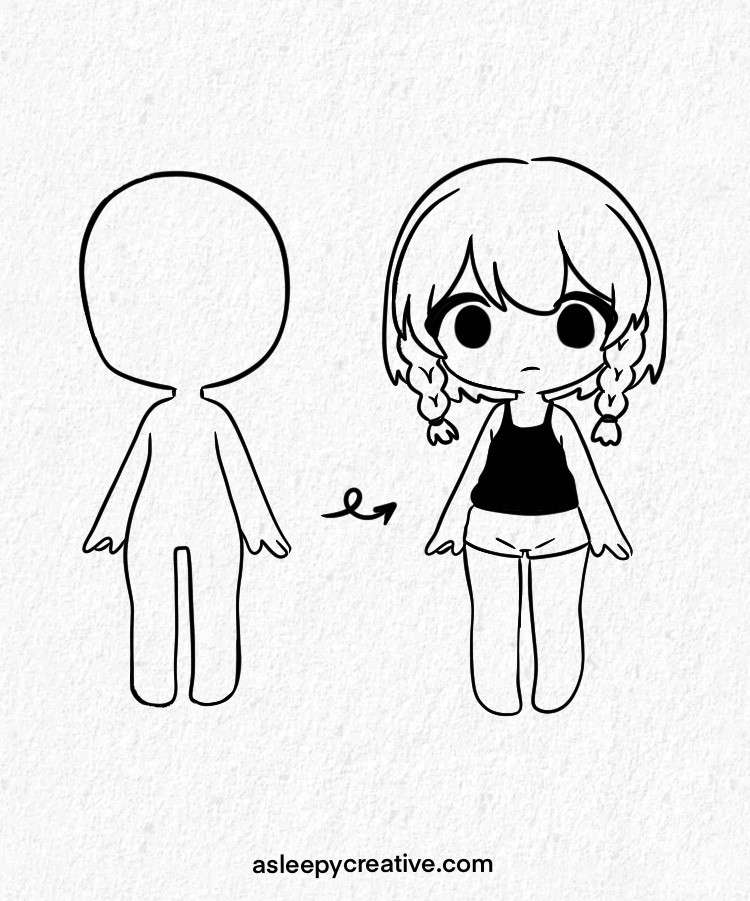 Anime Girl Easy Drawing Idea (34)