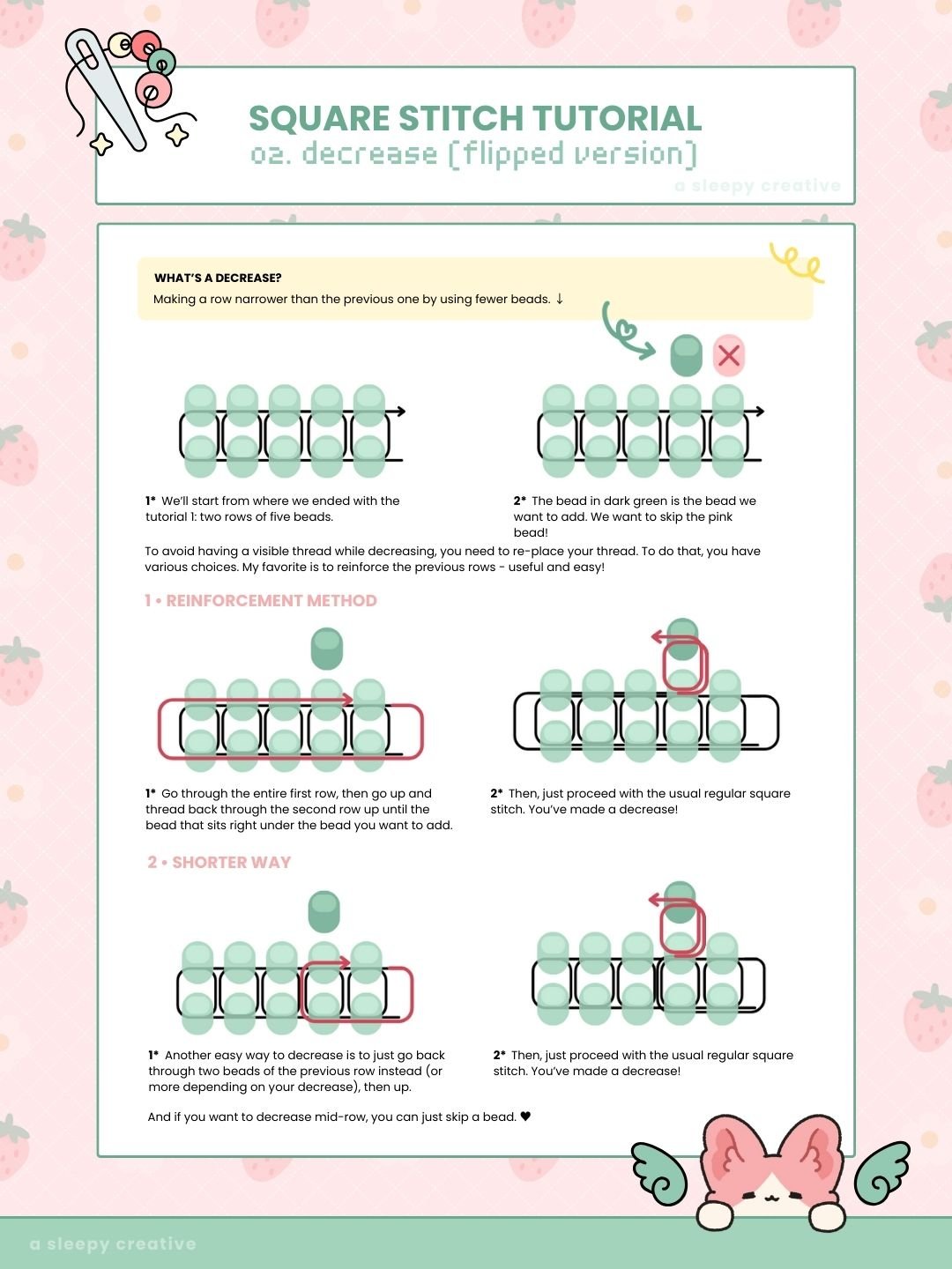 How to Square Stitch: Step-by-Step Beading Tutorial with Increases and ...