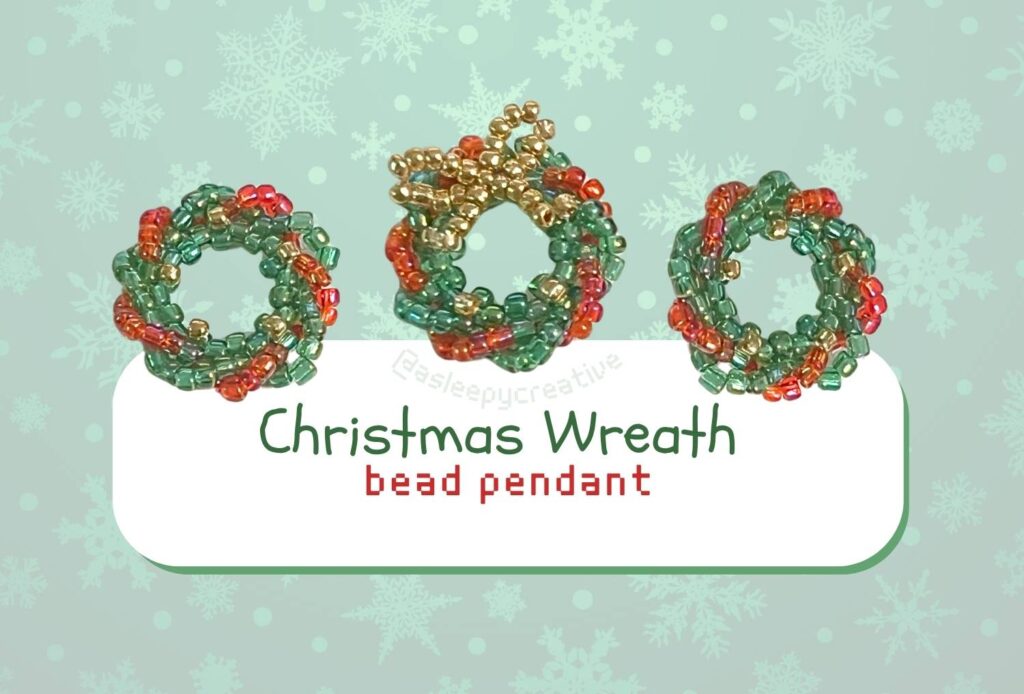 Christmas Wreath Bead Pendant Tutorial