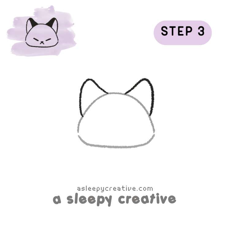 Fox Face Drawing Tutorial Step by Step (3)