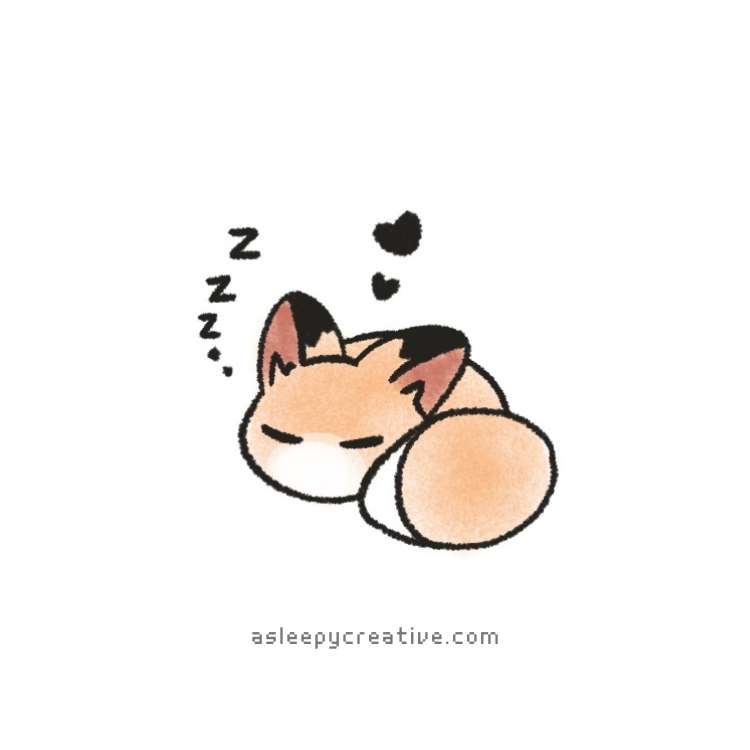Sleepy Fox Drawing Tutorial Step by Step (7)