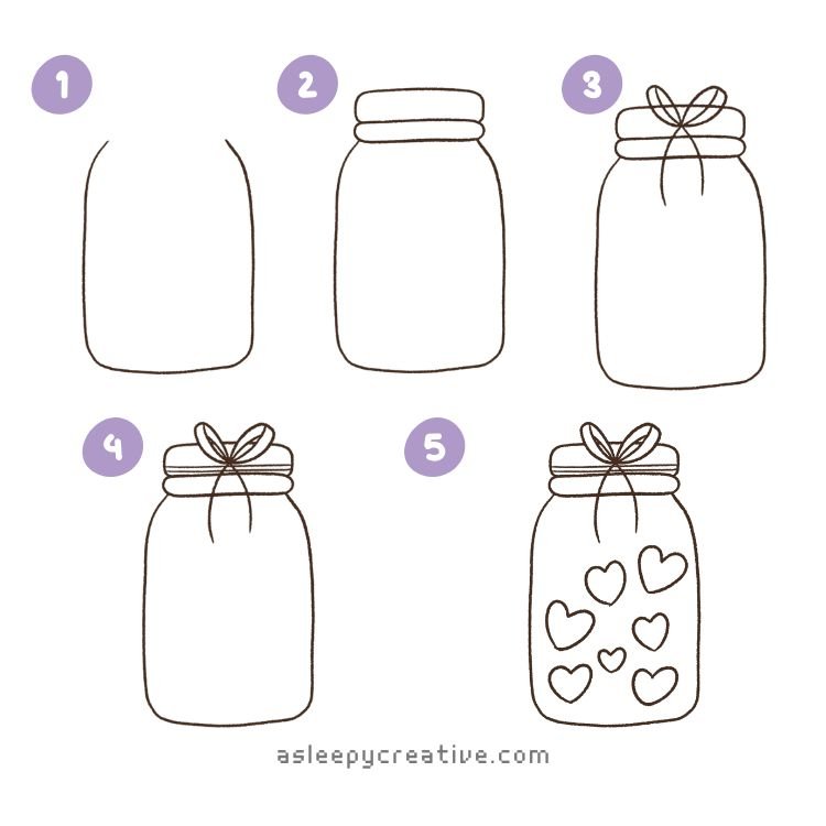 Bottle of Hearts Drawing Tutorial