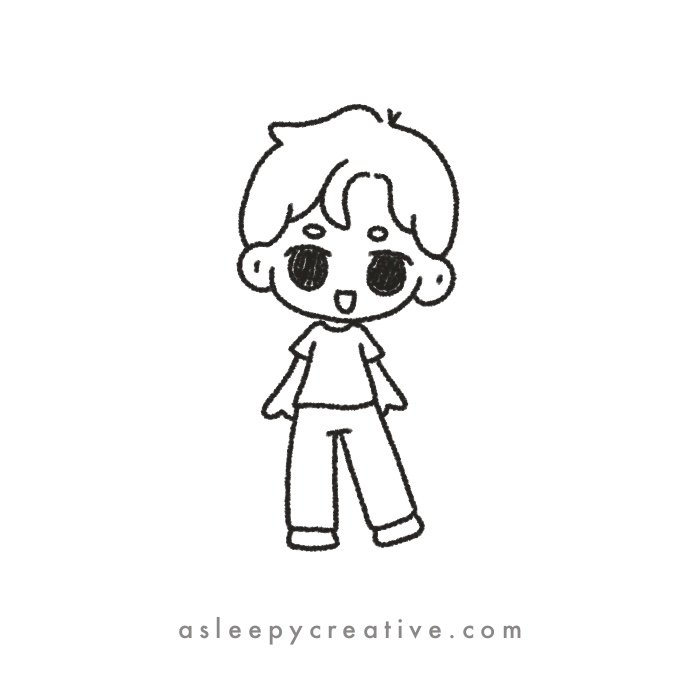 Chibi Boy Tutorial Step by Step (3)