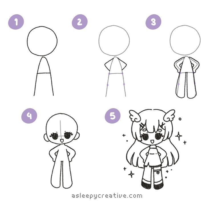 Cute Chibi Girl Drawing Tutorial
