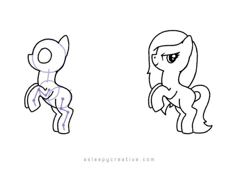 Cute Chibi Horse Drawing Idea 1