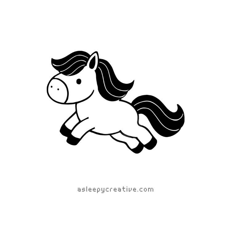 Easy Horse Drawing Idea