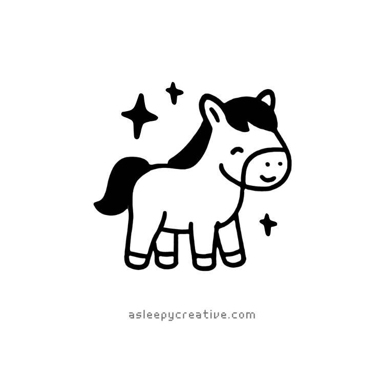 Chibi Horse Drawing Idea