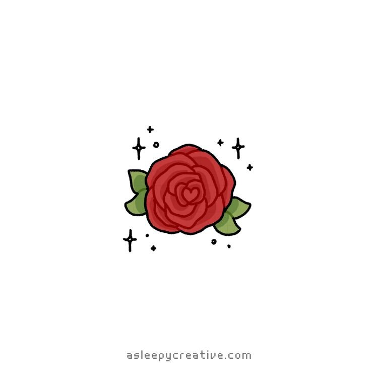 Cute Rose Drawing Idea