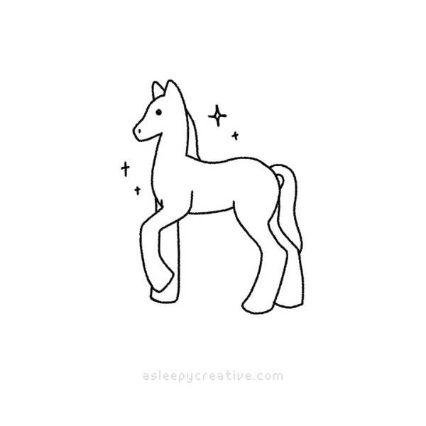 How to Draw a Horse Step by Step (3)