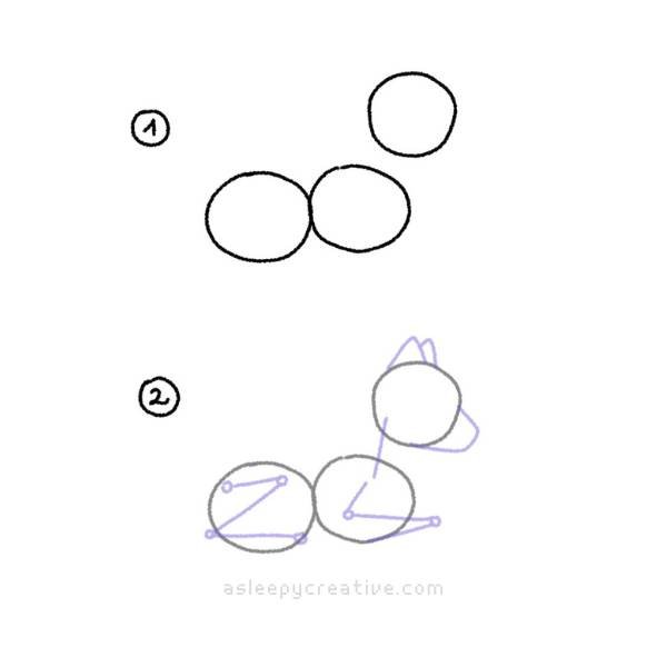 Laying Horse Tutorial Step by Step (1)