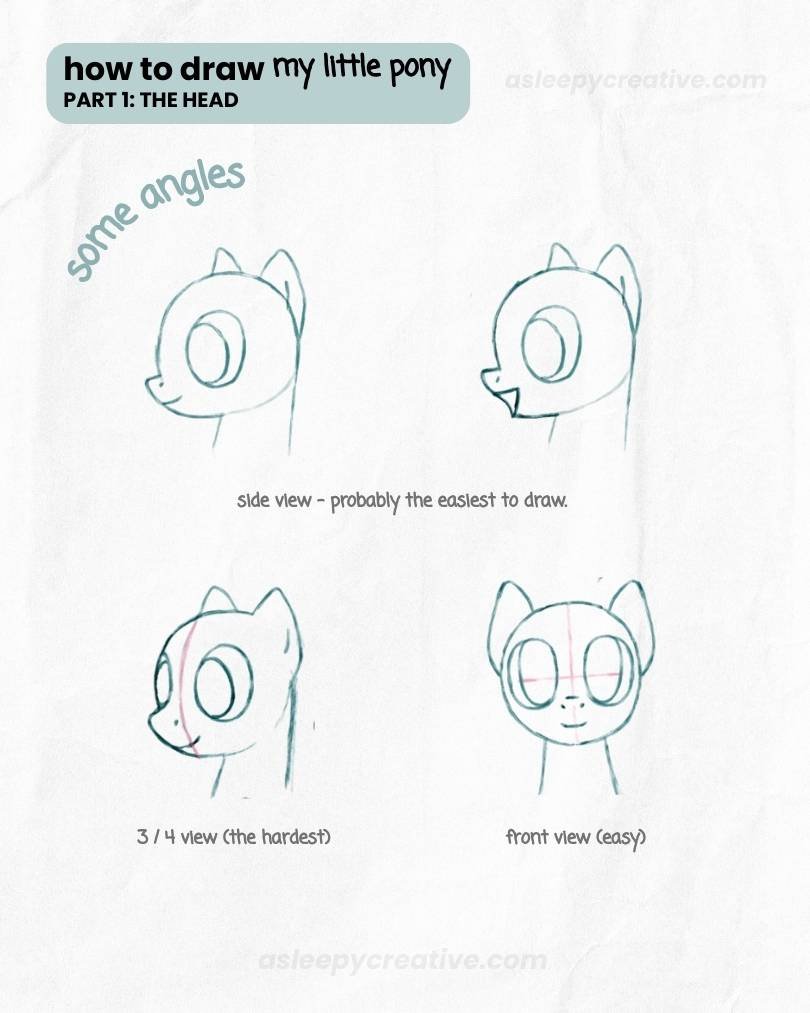 My Little Pony Head Angles My Little Pony Head Angles