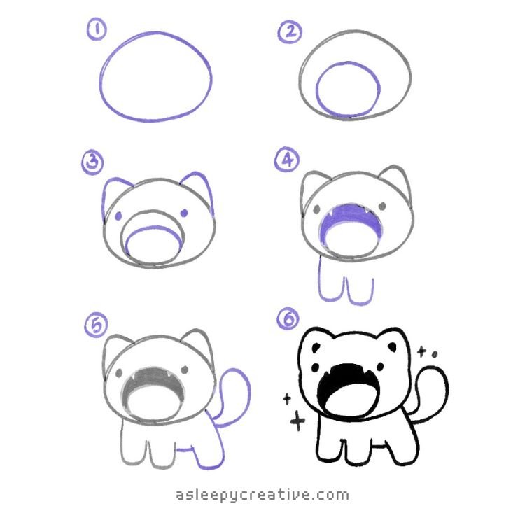 Silly Cat Drawing Tutorial