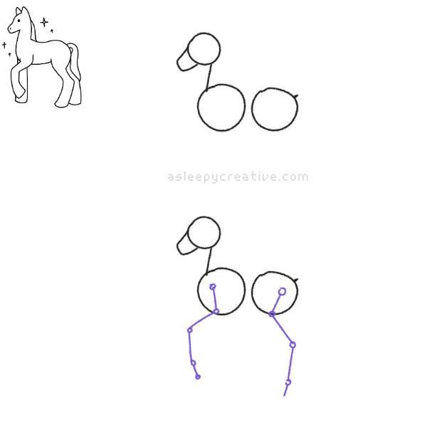 Simple Horse Step by Step Tutorial (1)