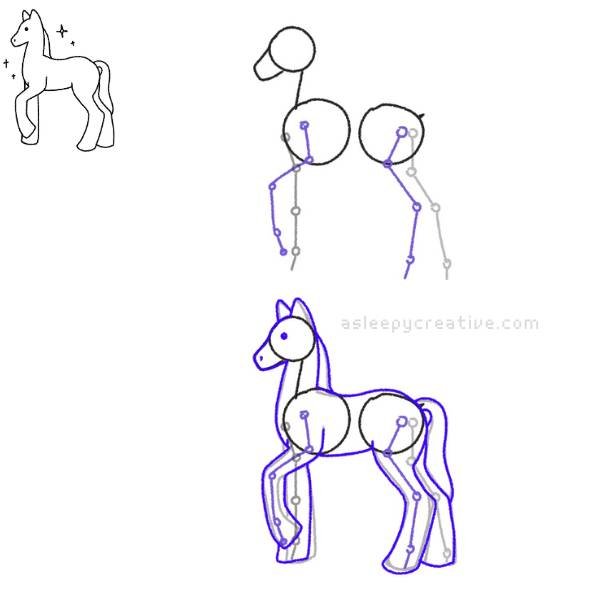 Simple Horse Step by Step Tutorial (2)