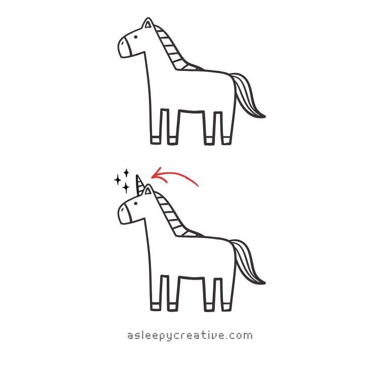 Unicorn Drawing Idea