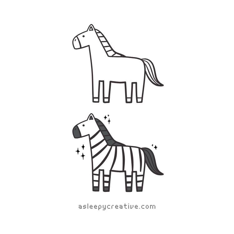 Zebra Drawing Idea