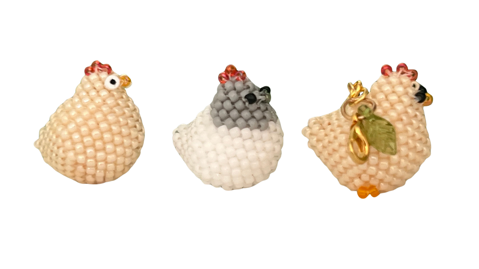 3D Beaded Chickens