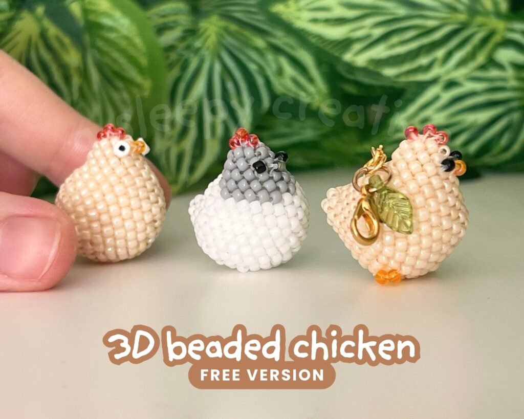 3D Beaded Chicken Pattern Free Version